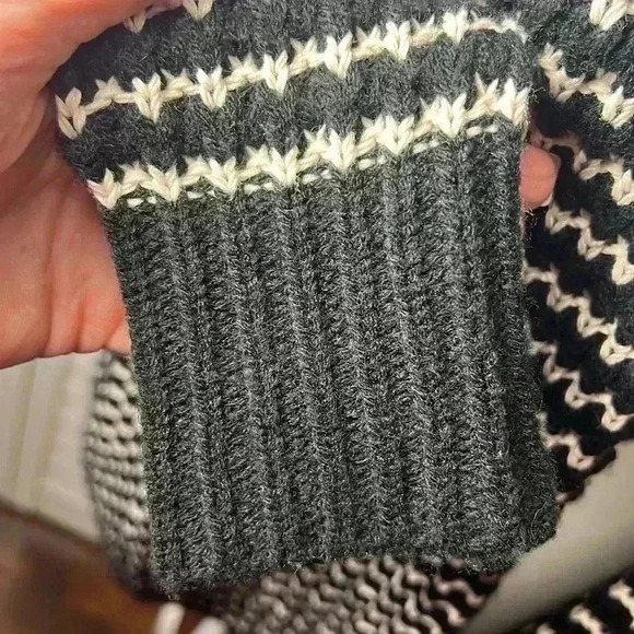 Michael Stars Knit Open Cardigan Sweater Size Small Black & White - Picture 5 of 8